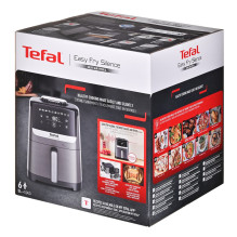 Tefal Easy Fry Silence EY551HE0 fryer Single 5 L Stand-alone Hot air fryer Black, Grey, Stainless steel