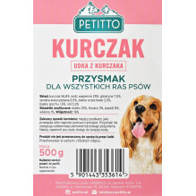 PETITTO Vištienos šlaunelės - šunų skanėstas - 500 g PETITTO Vištienos šlaunelės - šunų skanėstas - 500 g