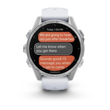 „Garmin Fenix 8“ 3,3 cm (1,3 colio) AMOLED 43 mm Skaitmeninis 416 x 416 pikselių Jutiklinis ekranas Sidabrinis „Wi-Fi“ G