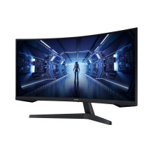 „Samsung G55T“ kompiuterio monitorius 86,4 cm (34 colių), 3440 x 1440 pikselių, itin platus „Quad HD“ LED, juodas