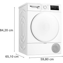 Bosch WTH83277PL laisvai pastatoma džiovyklė 8 kg
