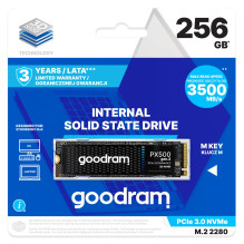 „Goodram PX500 GEN.3 SSDPR-PX500-256-80-G3“ vidinis SSD diskas 256 GB M.2 PCI Express 3.0 NVMe 3D NAND