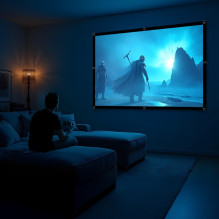 Maclean projection screen, 84", 175x131cm, 25mm 4:3 border, tension hooks, MC-166