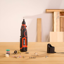 Akumuliatorinis elektrinis šlifuoklis su priedais 12 V CASALS CMG1205BC Akumuliatorinis elektrinis šlifuoklis su priedais 12 V CASALS CMG1205BC