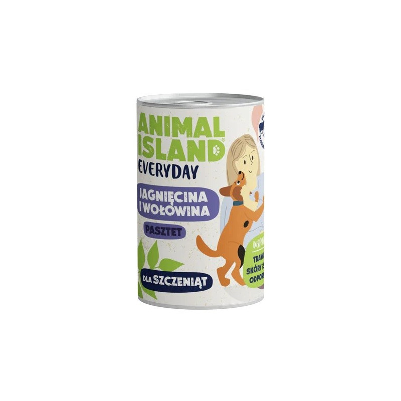 ANIMAL ISLAND Everyday Beef and lamb for puppies - wet dog food - 400g