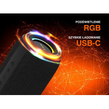 „Tracer XtremeBeat TWS“ nešiojama „Bluetooth“ kolonėlė, juoda, 15 W