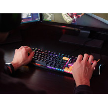 Tracer HORNET 87 klaviatūra su pele, žaidimų, USB, QWERTY, anglų, juoda, geltona