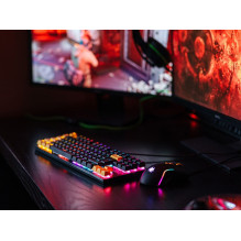 Tracer HORNET 87 klaviatūra su pele, žaidimų, USB, QWERTY, anglų, juoda, geltona