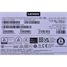 „Lenovo 4Y51J62544“ pelė, dešinė, „Bluetooth“, optinė, 2400 DPI