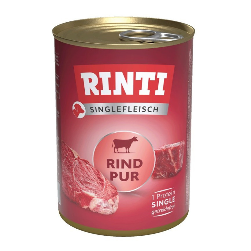 RINTI Singlefleisch Pur Beef - šlapias šunų ėdalas - 400 g