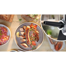 Mėsmalė „Bosch Serie 6 MFWS650B“, 500 W, juoda, sidabrinė Mėsmalė „Bosch Serie 6 MFWS650B“, 500 W, juoda, sidabrinė