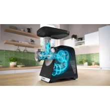 Mėsmalė „Bosch Serie 6 MFWS650B“, 500 W, juoda, sidabrinė Mėsmalė „Bosch Serie 6 MFWS650B“, 500 W, juoda, sidabrinė