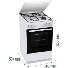 Gorenje GG5A14WJ Freestanding cooker Gas White Gorenje GG5A14WJ Freestanding cooker Gas White