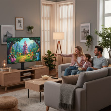 Maclean universal TV stand, for RTV cabinet, stand, max. 40kg, max. VESA 400x400, height and angle adjustment, for 32-65