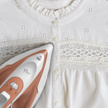 Tefal Virtuo 30 FV2C40E0 iron Dry &amp; Steam iron Ceramic soleplate 2000 W Peach, White