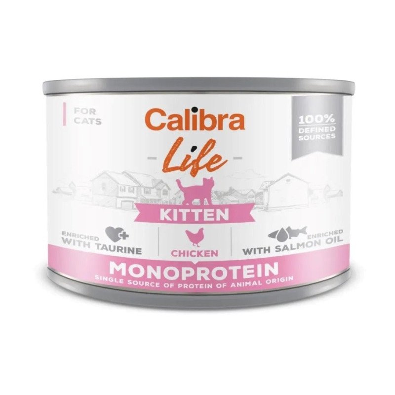 CALIBRA Cat Life Kitten Chicken - šlapias kačių ėdalas - 200 g