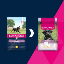 EUKANUBA Puppy L XL sausas šunų ėdalas su vištiena, 15 kg