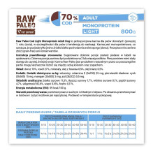 VETEXPERT Raw Paleo Cod Light Monoprotein - šlapias šunų ėdalas - 800 g