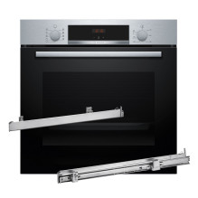 BOSCH HBA514BS3 oven + BOSCH HEZ538000 single-level telescopic runners