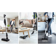Bosch BSS711W stick vacuum / electric broom Battery Dry Bagless 0.3 L Black, Silver, White