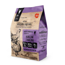 WIEJSKA ZAGRODA Chicken with duck - dry cat food - 400g