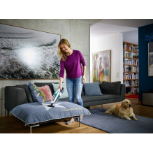 „Leifheit PowerVac 2in1“ 2 viename lazdinis dulkių siurblys, akumuliatorinis, sausas, cikloninis, be maišelio, juoda, mė