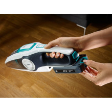 „Leifheit PowerVac 2in1“ 2 viename lazdinis dulkių siurblys, akumuliatorinis, sausas, cikloninis, be maišelio, juoda, mė