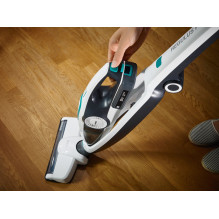 „Leifheit PowerVac 2in1“ 2 viename lazdinis dulkių siurblys, akumuliatorinis, sausas, cikloninis, be maišelio, juoda, mė