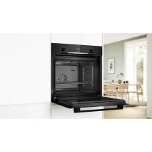 BOSCH HBA514BB3 oven + BOSCH HEZ538000 single-level telescopic runners