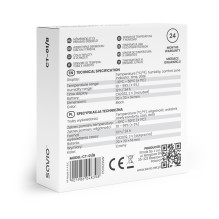 SAVIO belaidė meteorologinė stotelė, temperatūros ir drėgmės jutiklis, skirtas naudoti patalpose, LCD ekranas, laikrodis