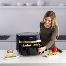 Taurus Air Fry Digital Duo dviguba karšto oro gruzdintuvė, 9 l, 2200 W, juoda