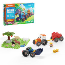 MARIOINEX Mini Waffle Farmer Building Blocks Tractors and a cool meadow, 110 pieces