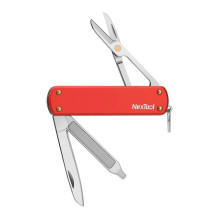 NexTool Mini kišeninis peilis NE0142 4 viename, raudonas