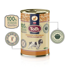 FOLK Tradicinis lenkiškas triušių ėdalas - šlapias šunų ėdalas - 400 g FOLK Tradicinis lenkiškas triušių ėdalas - šlapias šunų ėdalas - 400 g