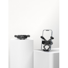 Vention Auto-Clamping Car Phone Mount With Duckbill Clip Gray Crossbar Type