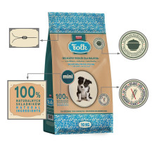 FOLK Junior Small Breeds švelnus šuniukų ėdalas su triušiena, veršiena ir morkomis - sausas šunų ėdalas - 10 kg