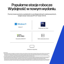 HP Z2 Tower G1i darbo stotis Ultra 7 265 vPro 32 GB DDR5 5600 SSD 1 TB RTX A1000_8 GB DVD-RW 700W W11Pro 3Y OnSite