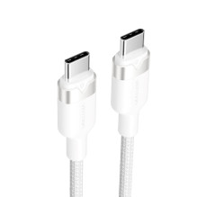 „Vention“ USB-C–C laidas, pintas, 3A, 480 Mbps, 60 W, 1 m, baltos spalvos „Vention“ USB-C–C laidas, pintas, 3A, 480 Mbps, 60 W, 1 m, baltos spalvos