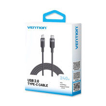 USB-C į C 2.0 Vention 3.1 5A 240W 1m BK laidas