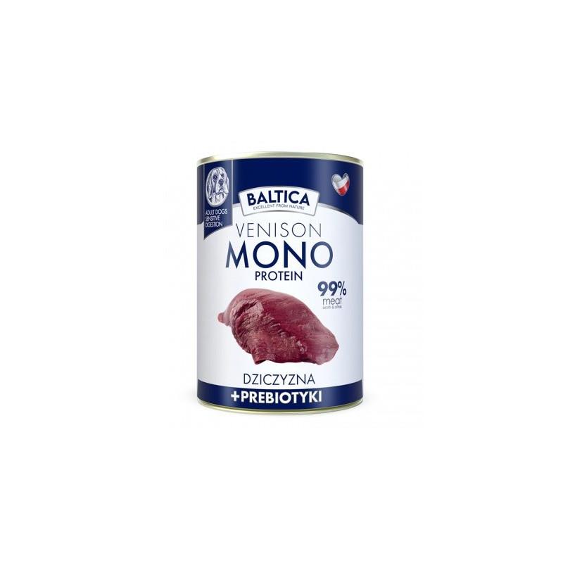 BALTICA Nutraceutic Monoprotein Venison with prebiotics - wet dog food - 400g
