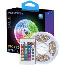 Vention RGB FPC LED šviesos juosta su 5V nuotolinio valdymo pultu, 2m
