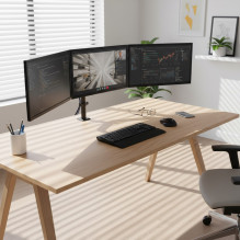 Maclean 3 monitor mount, gas spring, 17"-27", 2-8kg, black, MC-137 Maclean 3 monitor mount, gas spring, 17"-27", 2-8kg, black, MC-137