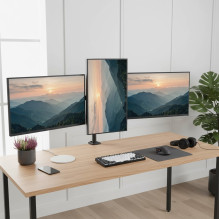 Maclean 3 monitor mount, gas spring, 17"-27", 2-8kg, black, MC-137 Maclean 3 monitor mount, gas spring, 17"-27", 2-8kg, black, MC-137