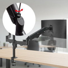 Maclean 3 monitor mount, gas spring, 17"-27", 2-8kg, black, MC-137 Maclean 3 monitor mount, gas spring, 17"-27", 2-8kg, black, MC-137