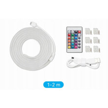 Vention silikoninė neoninė LED juosta su nuotolinio valdymo pultu, 12V, 2m