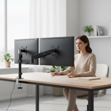 Maclean 2 monitor mount, gas spring, 17"-32", 2-10kg, black, MC-136 Maclean 2 monitor mount, gas spring, 17"-32", 2-10kg, black, MC-136