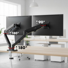 Maclean 2 monitor mount, gas spring, 17"-32", 2-10kg, black, MC-134 Maclean 2 monitor mount, gas spring, 17"-32", 2-10kg, black, MC-134
