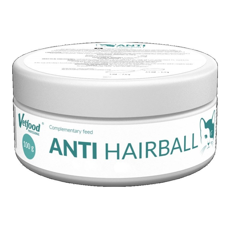 VETFOOD Aniti-Hairyball - papildomas ėdalas katėms - 100 g
