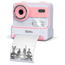 FLASH PINK INSTANT CAMERA WITH THERMAL PRINTER FOR CHILDREN