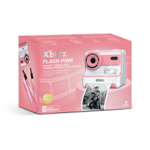 FLASH PINK INSTANT CAMERA WITH THERMAL PRINTER FOR CHILDREN